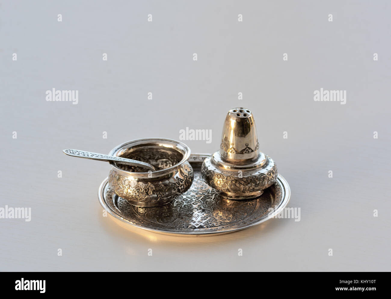 Persiano ampolla in argento Foto Stock