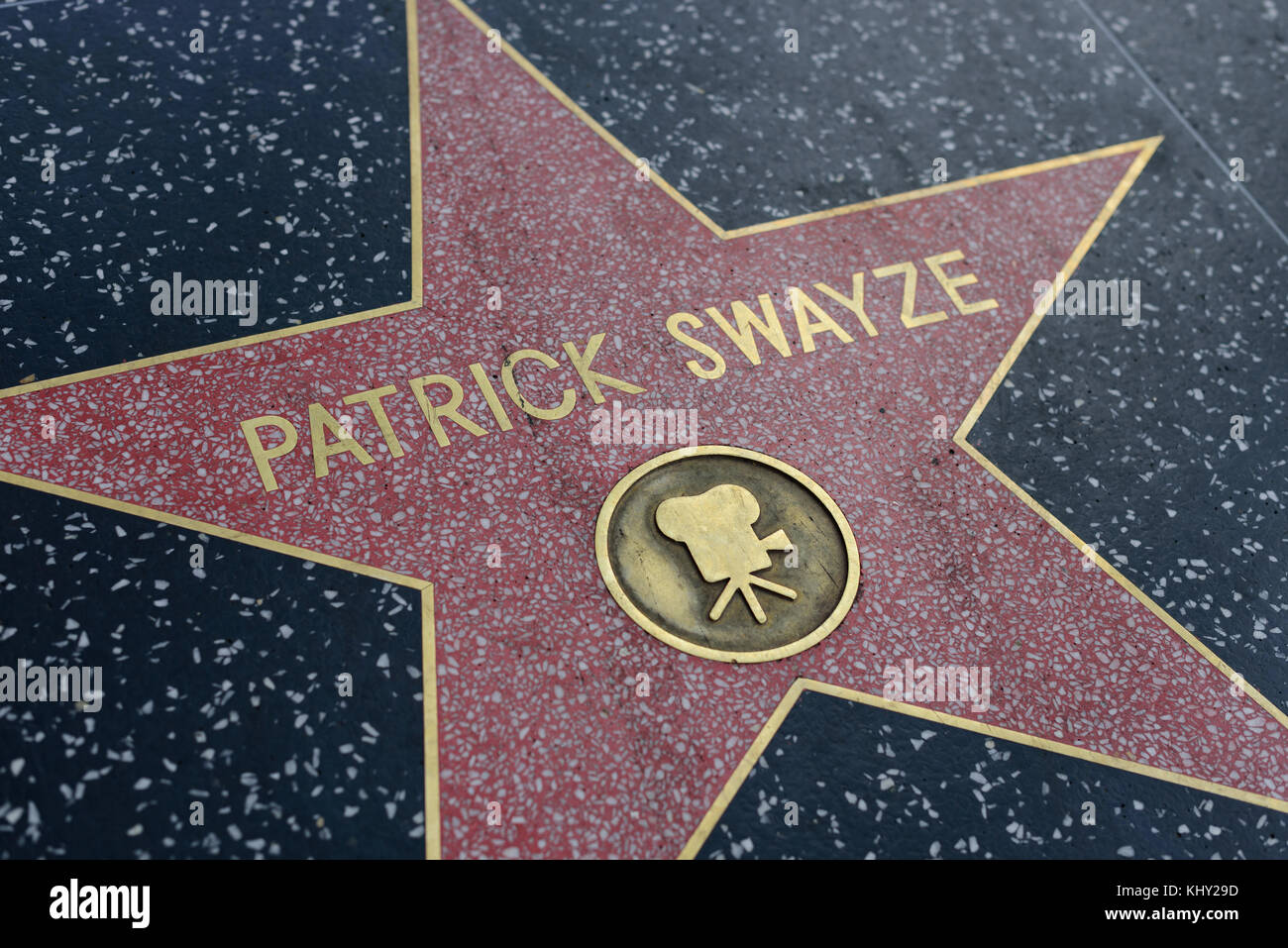 HOLLYWOOD, CA - DICEMBRE 06: Patrick Swayze stella sulla Hollywood Walk of Fame a Hollywood, California il 6 dicembre 2016. Foto Stock