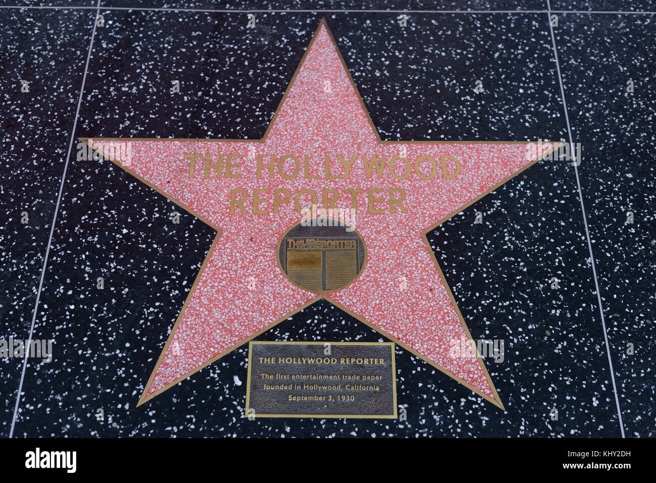 HOLLYWOOD, CA - DICEMBRE 06: La star di Hollywood Reporter sulla Hollywood Walk of Fame a Hollywood, California, il 6 dicembre 2016. Foto Stock