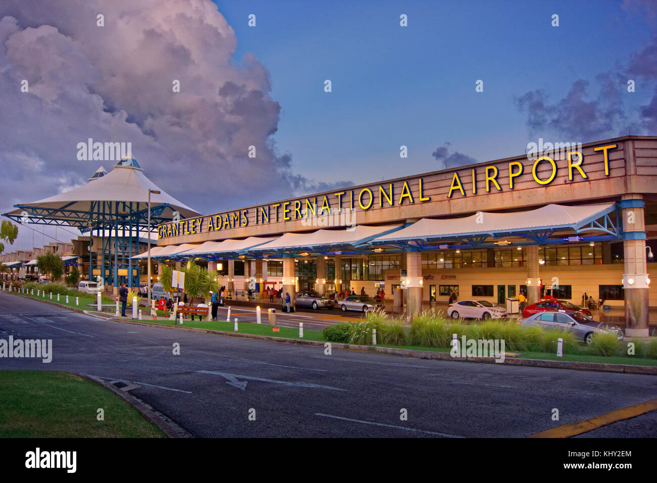 L'aeroporto internazionale Grantley Adams, Bridgetown, Christ Church, Barbados. Foto Stock