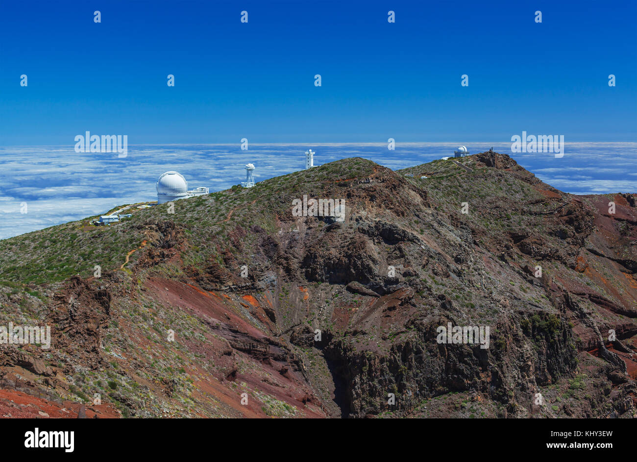 Osservatorio di Roque de los Muchachos a la palma isole canarie Spagna Foto Stock