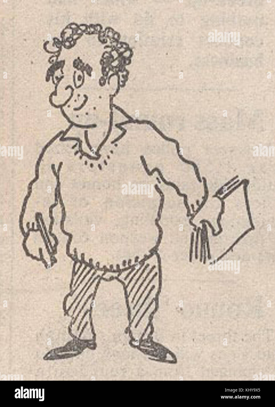 John Harris self-caricatura Foto Stock