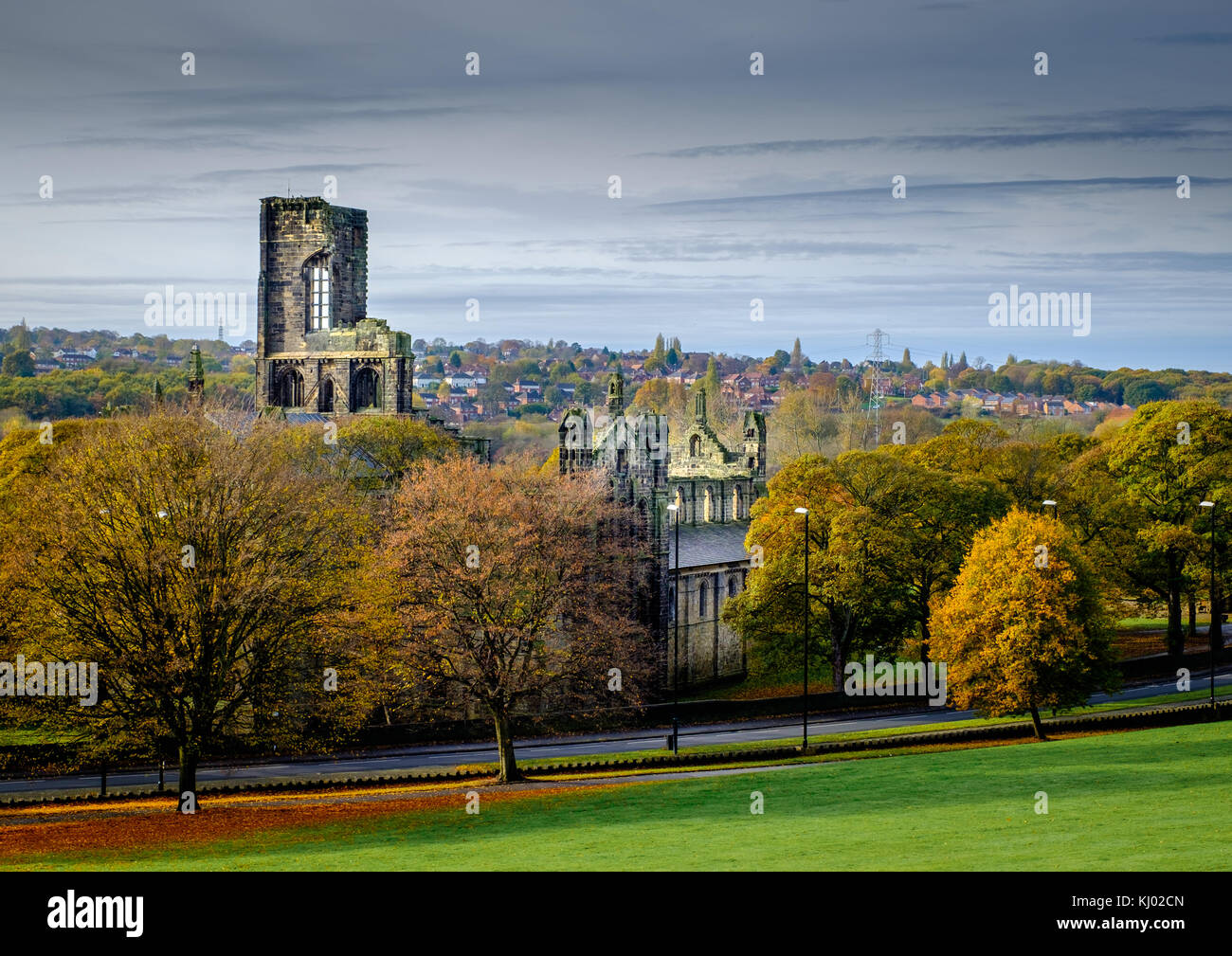 Abbazia di Kirkstall in autunno. Leeds REGNO UNITO Foto Stock