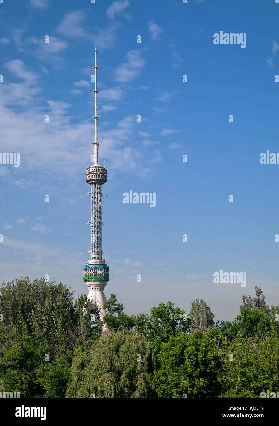 La torre della televisione a Tashkent Foto Stock