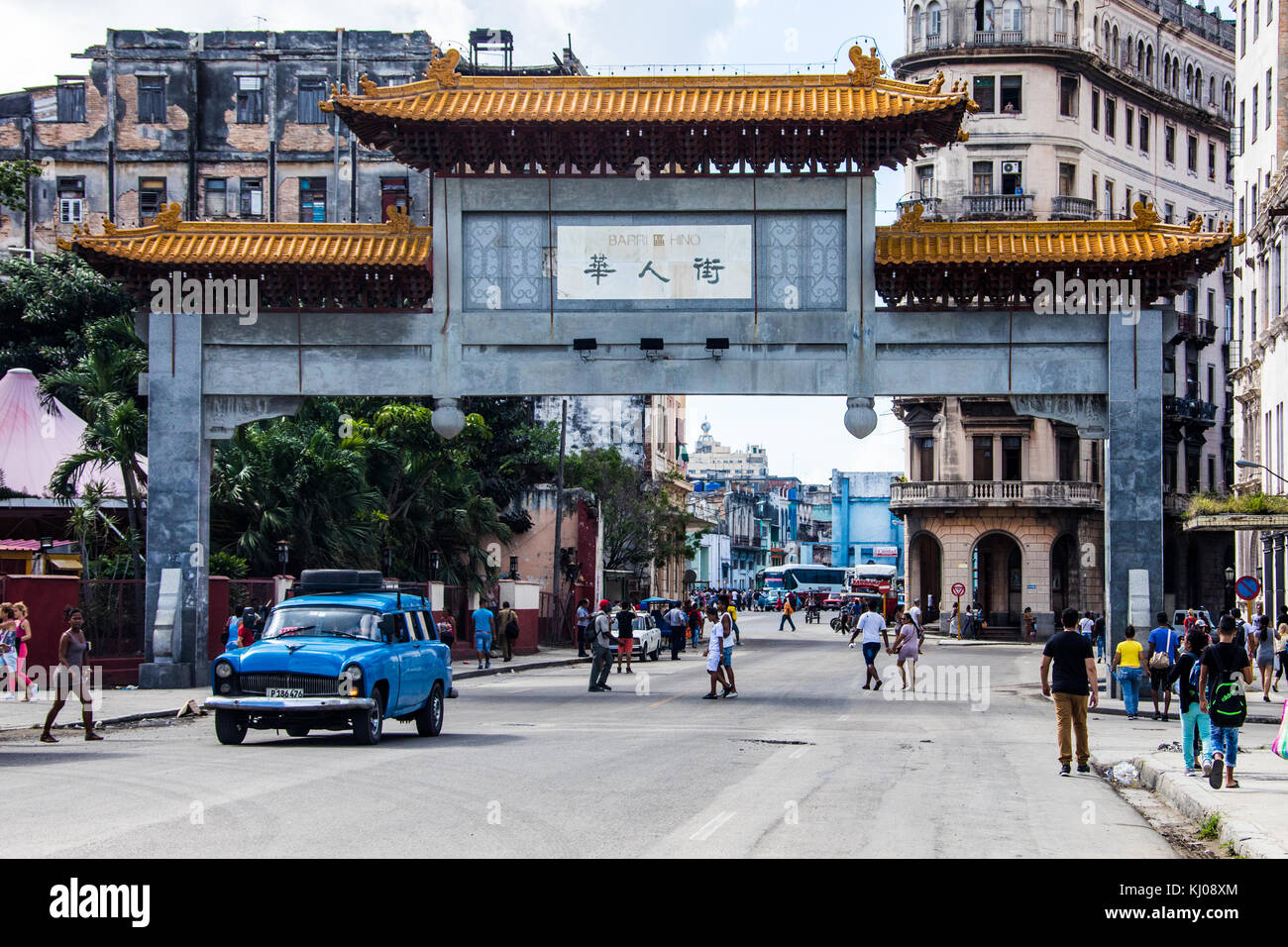 Chinatown, Havana, Cuba Foto Stock