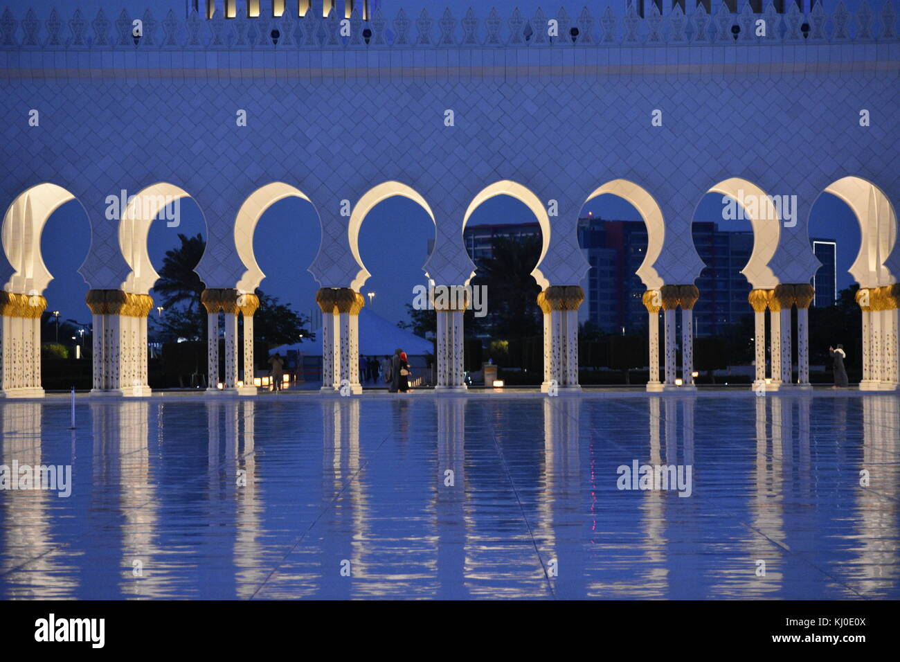 Sheikh Zayed grande moschea architettura islamica Foto Stock