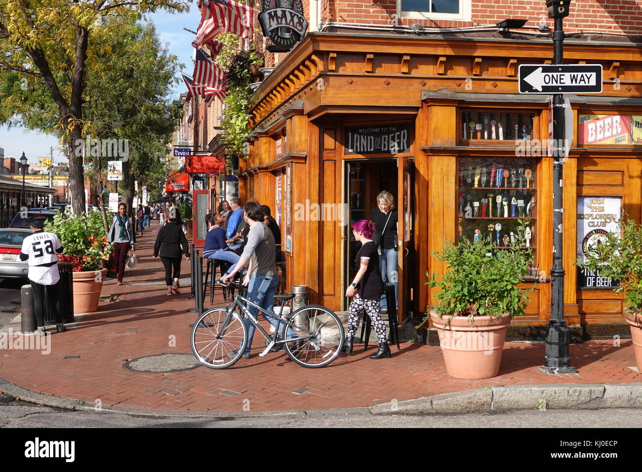 Stati Uniti Maryland Baltimore Fells point max's osteria bar e ristorante a Broadway Foto Stock
