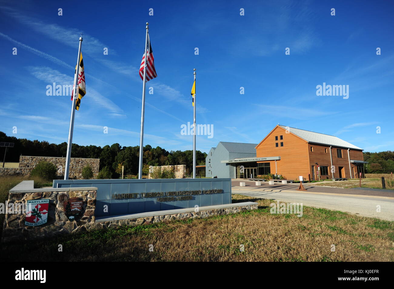 Esterno del Harriot Tubman Underground Railroad centro visita museo nella chiesa Creek Maryland Eastern Shore National Park Service Foto Stock