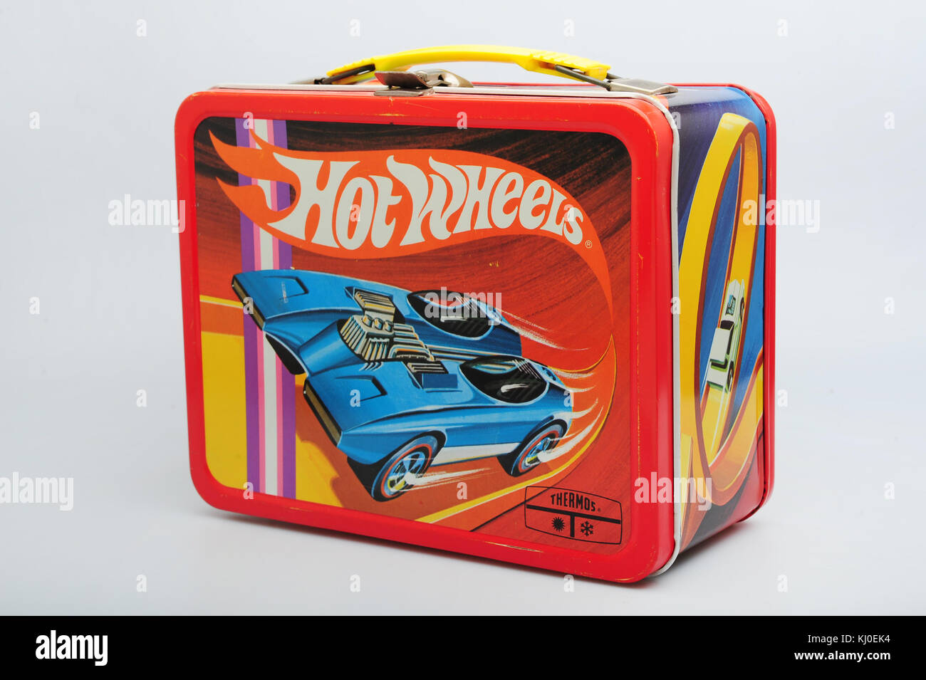 Giocattoli classic vintage hot wheels di vetture costruite da Mattel usa automobili in miniatura lunchbox Foto Stock