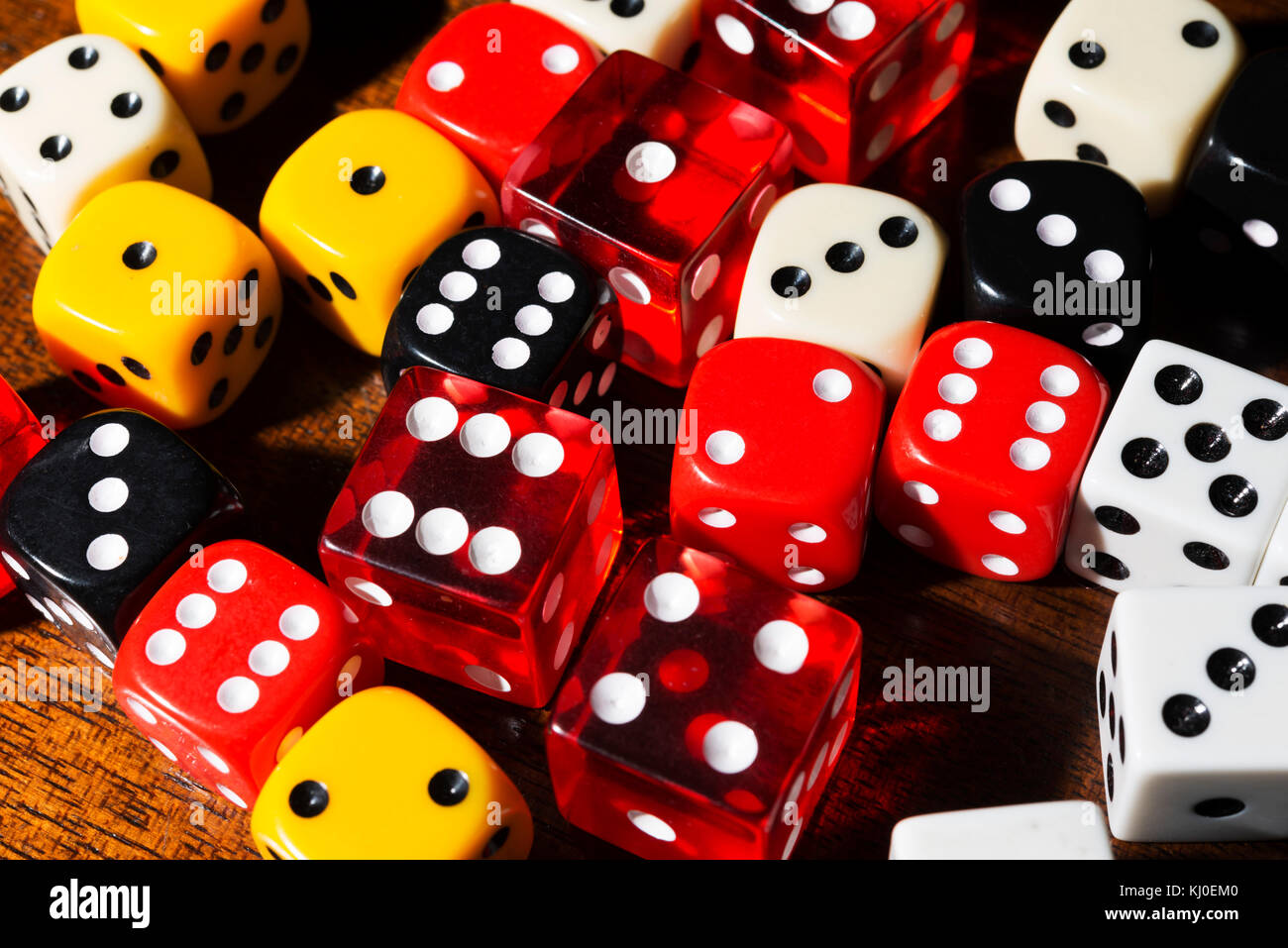 molti dei dadi Foto Stock