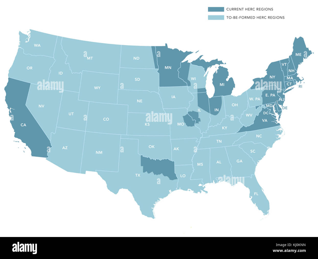 USA-MAP-HERC Foto Stock