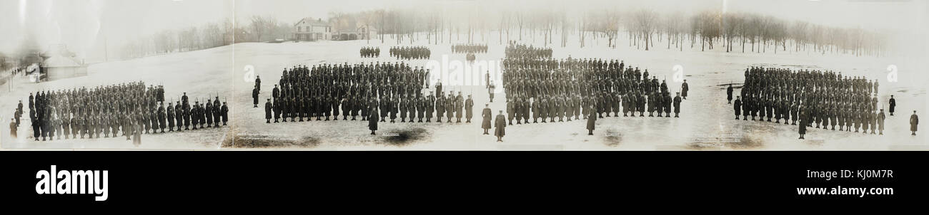 2a Canadian forza expeditionary xxiv Battaglione Montreal, 22 febbraio, 1915. Bracci inclinati (HS85-10-30046) Foto Stock