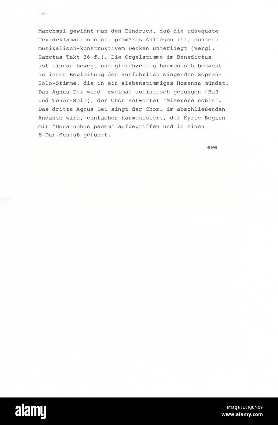 Messe in ES 2 Foto Stock