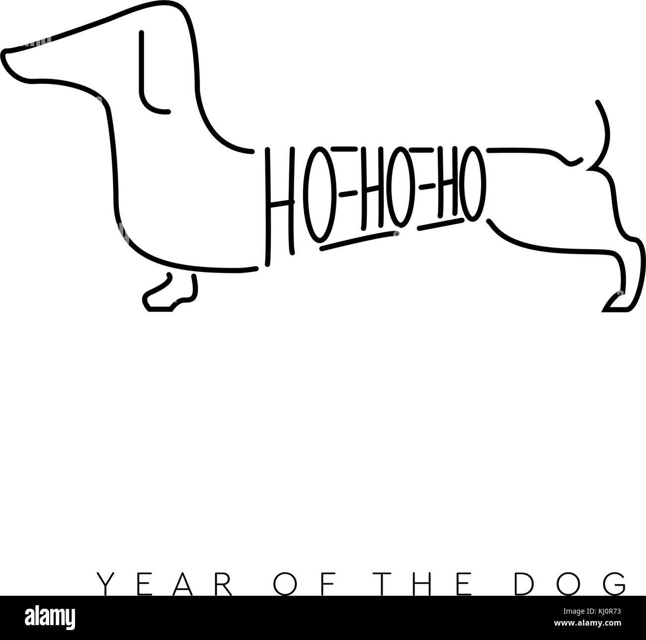 2018 Anno di cani. illustrazione vettoriale. Illustrazione Vettoriale