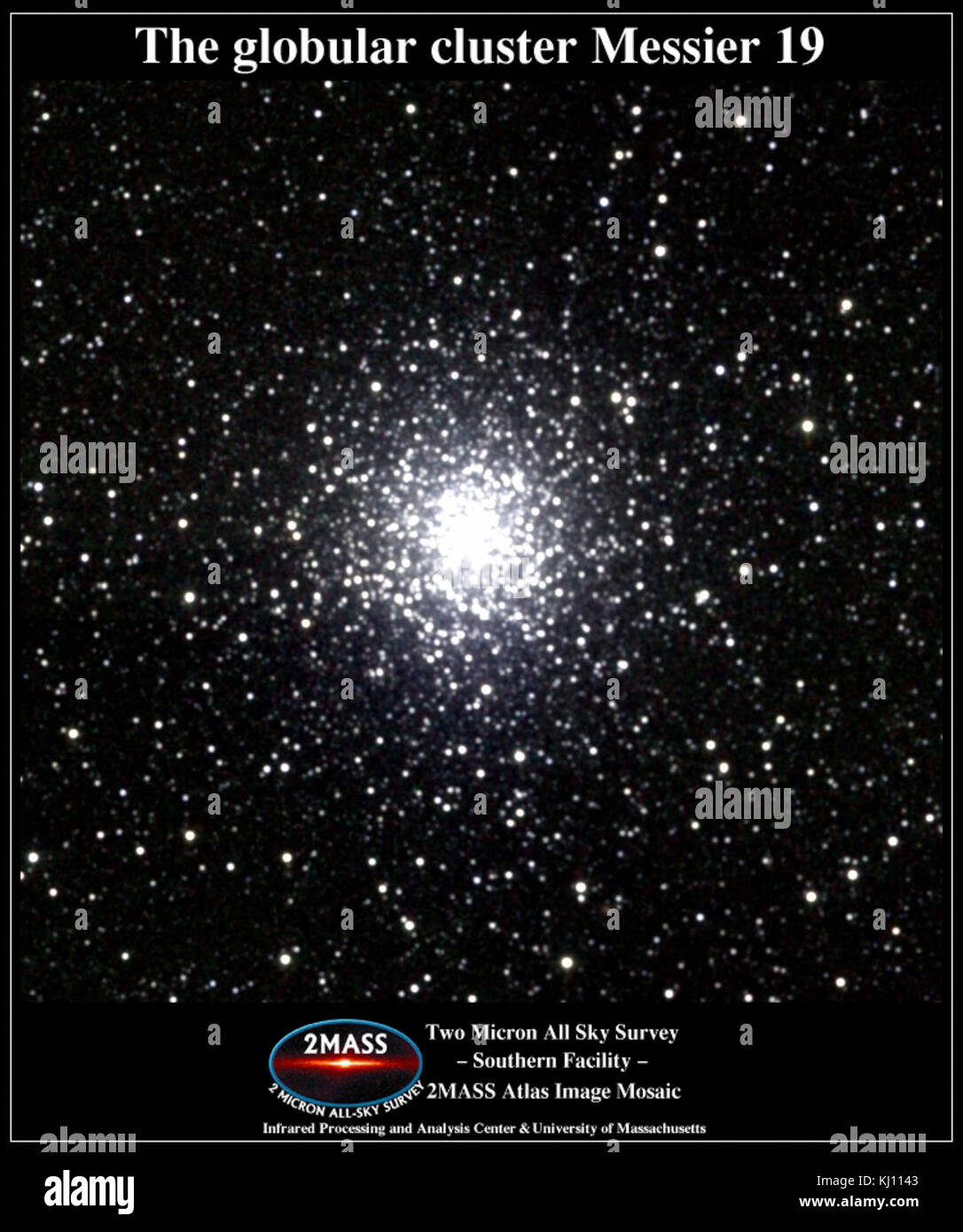 Messier 019 è un ammasso globulare della costellazione Ophiuchus, catalogato da Charles Messier. Fa parte del catalogo Messier ed è visibile attraverso telescopi amatoriali. Foto Stock