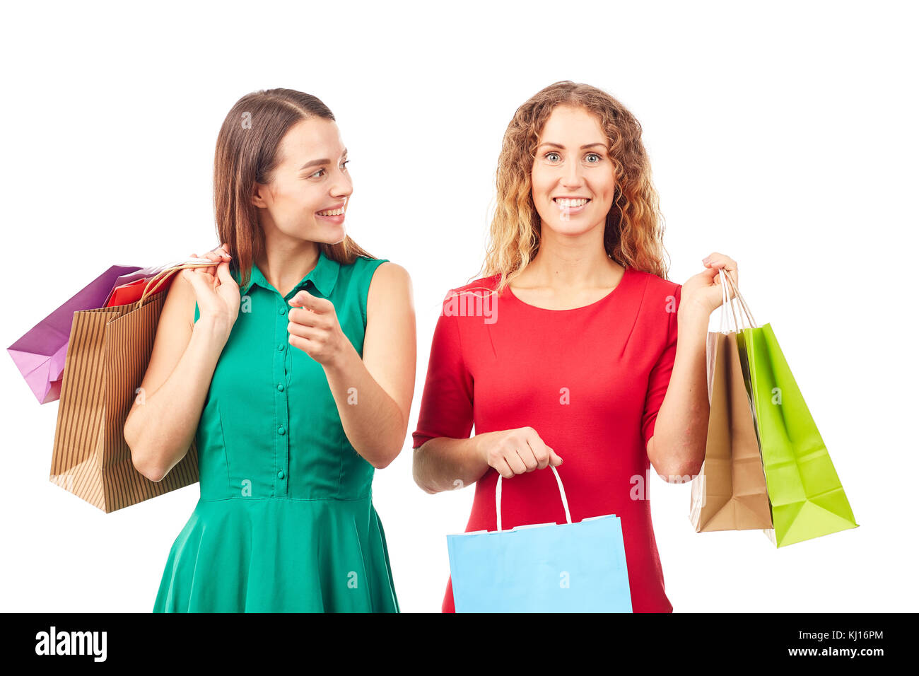 Shopping amici Foto Stock