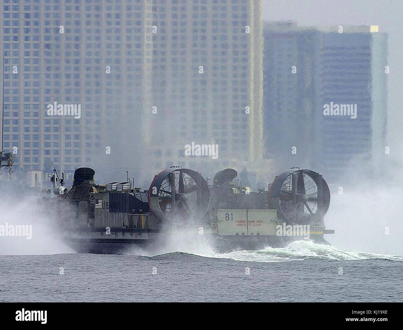 Hovercraft di navi Foto Stock