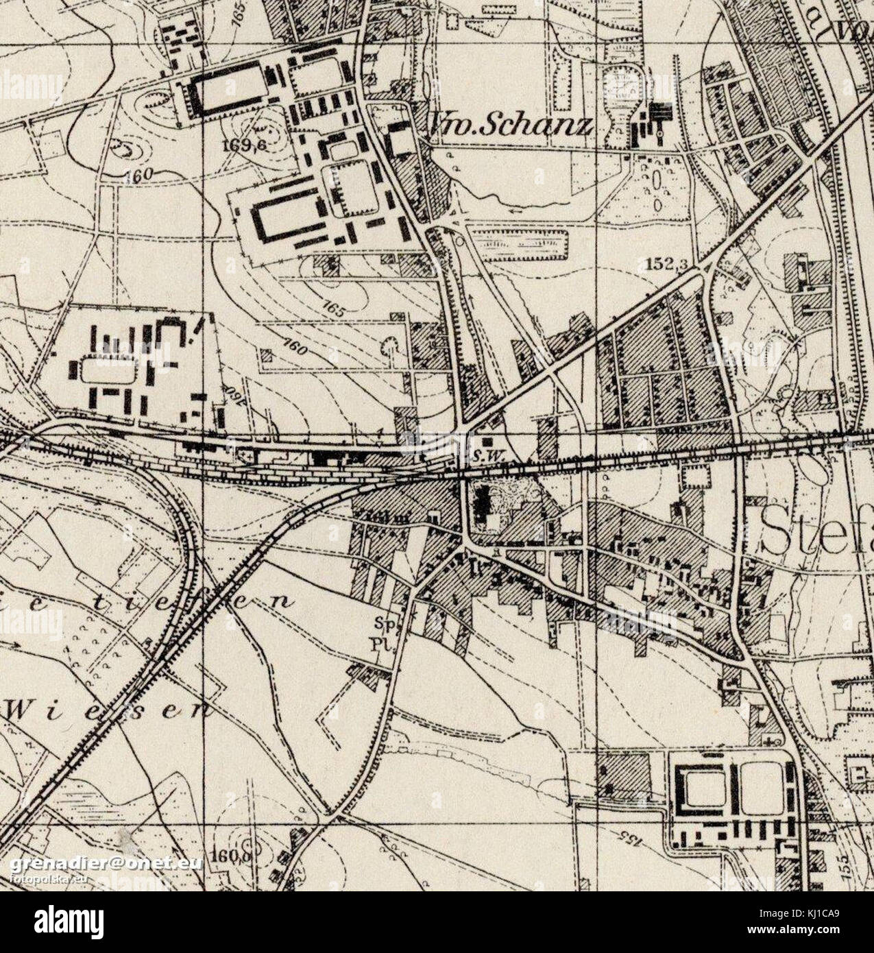 Opole, Koszary 10 Opolskiej Brygady Logistycznej ho 55 Brygady Remontowej - fotopolska.eu (236157) Foto Stock