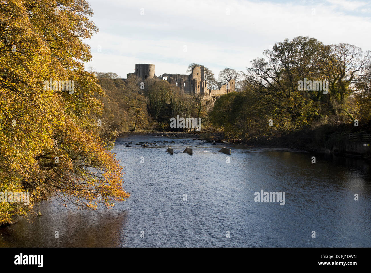 Barnard Castle in autunno Foto Stock