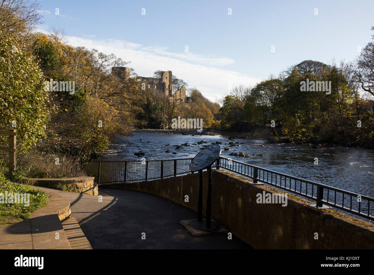Barnard Castle in autunno Foto Stock