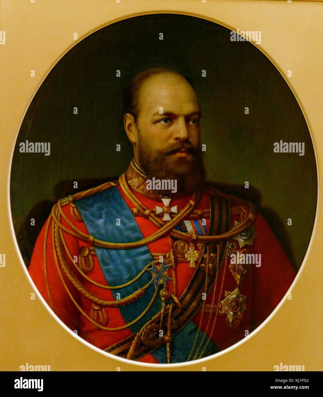 Alessandro III di Russia (1845-1894), l'imperatore di Russia. Artista sconosciuto circa 1888 Foto Stock