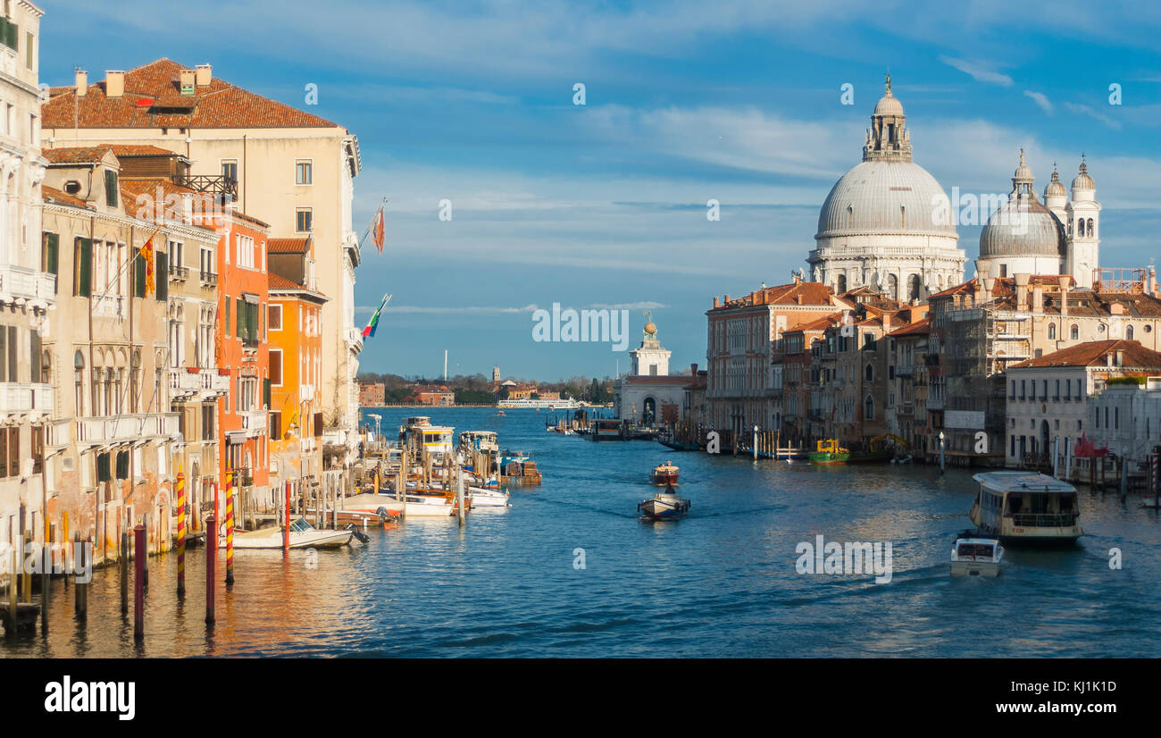 Venezia-MARZO 7:vista del Canal Grande,Venezia,l'Italia,su marzo 7,2017. Foto Stock