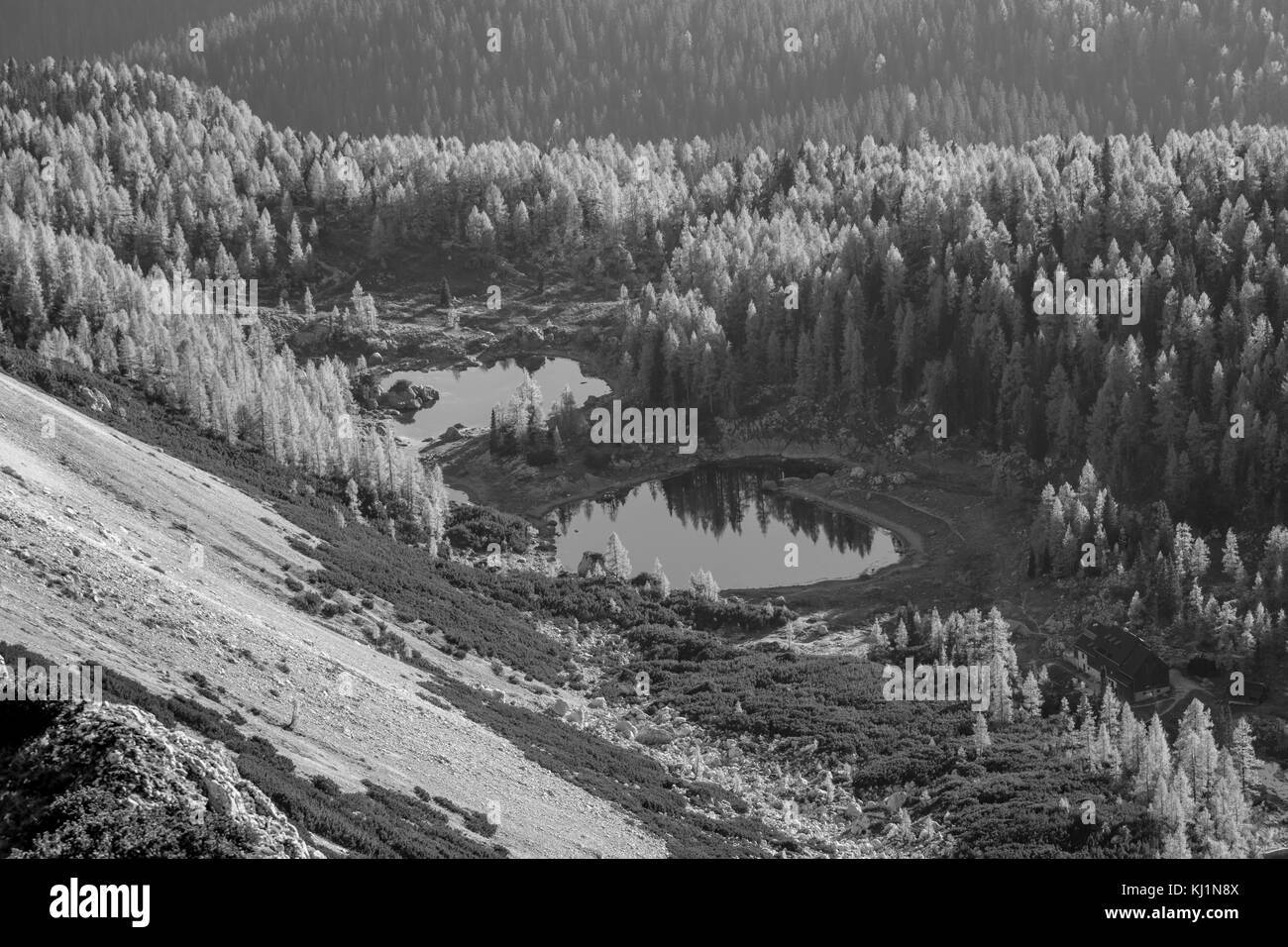 Valle dei laghi del Triglav in autunno 2017 Foto Stock