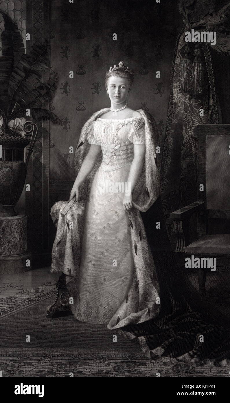 Guglielmina dei Paesi Bassi (1880-1962), Regina del Regno dei Paesi Bassi dal 1890 al 1948 Foto Stock