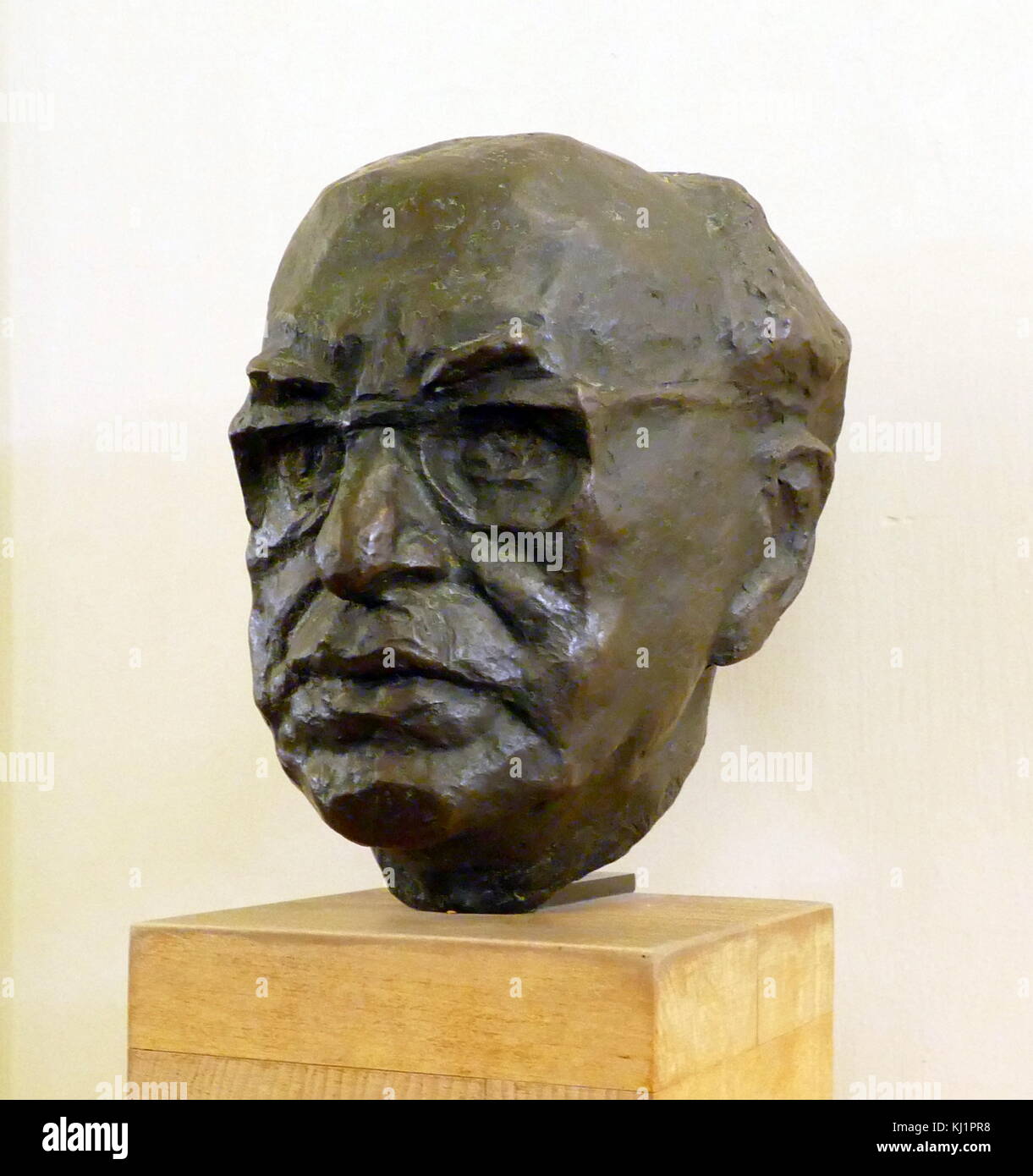1963 busto raffigurante Zalman Shazar; uomo politico israeliano, autore e poeta. Shazar servito come il terzo Presidente di Israele dal 1963 al 1973 Foto Stock