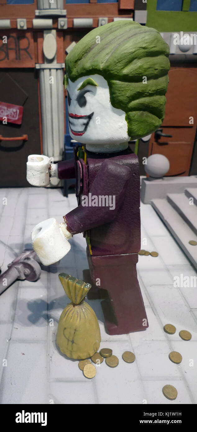 Plastilina modello del personaggio dei fumetti "jolly". Recante la data del XXI secolo Foto Stock