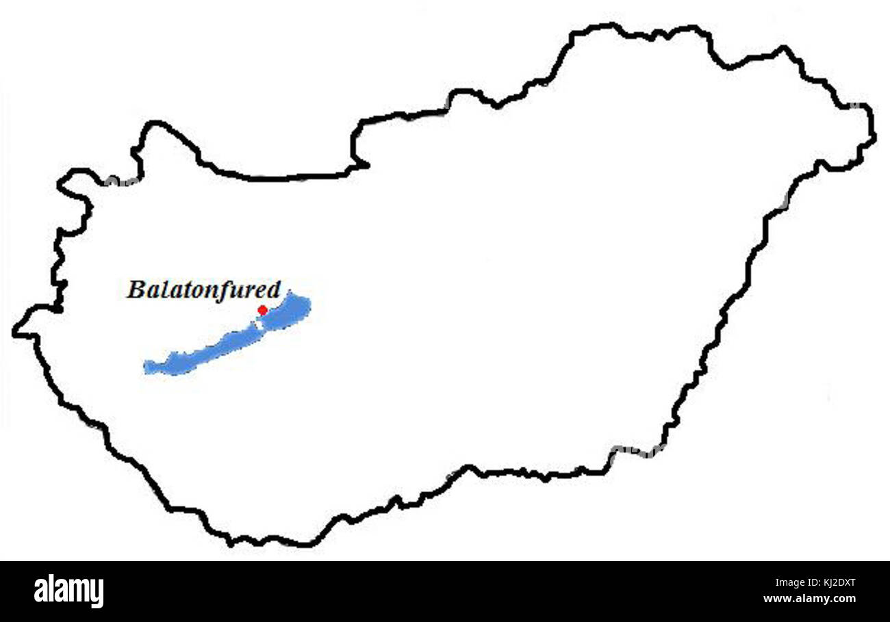 Balatonfured mappa Foto Stock