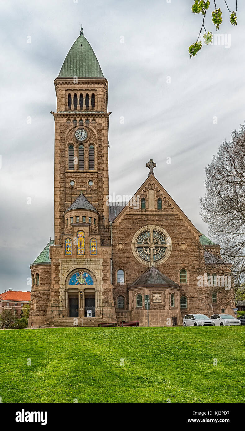 Il Vasa chiesa di Göteborg è un edificio monumentale nel nuovo stile romantico con dettagli decorativi in stile liberty Foto Stock