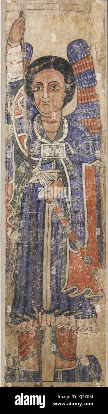 Etiope - Arcangelo Raffaele e il Miracolo del mostro marino - Walters 36132 - Dettaglio A Foto Stock