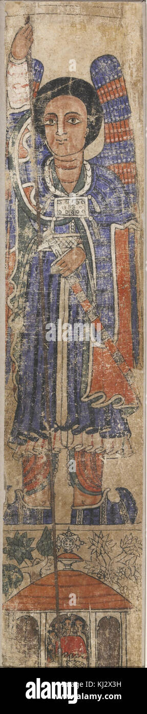 Etiope - Arcangelo Raffaele e il Miracolo del mostro marino - Walters 36132 Foto Stock