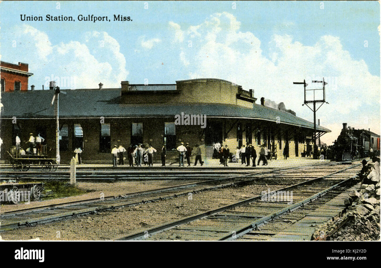 Gulfport Union Station Foto Stock