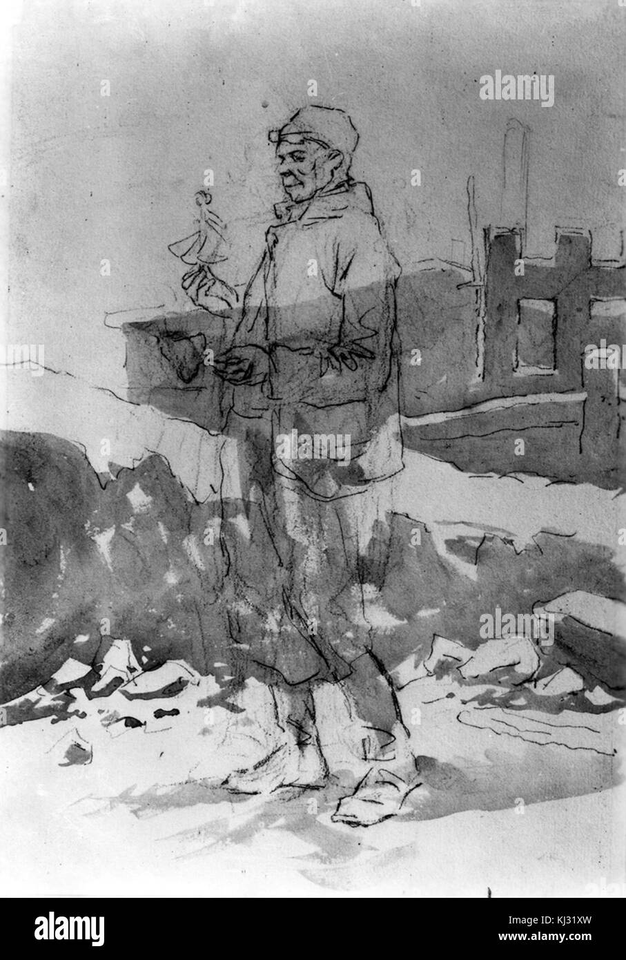 Paul Gavarni - dodici mesi - Gennaio - Walters 371463 Foto Stock