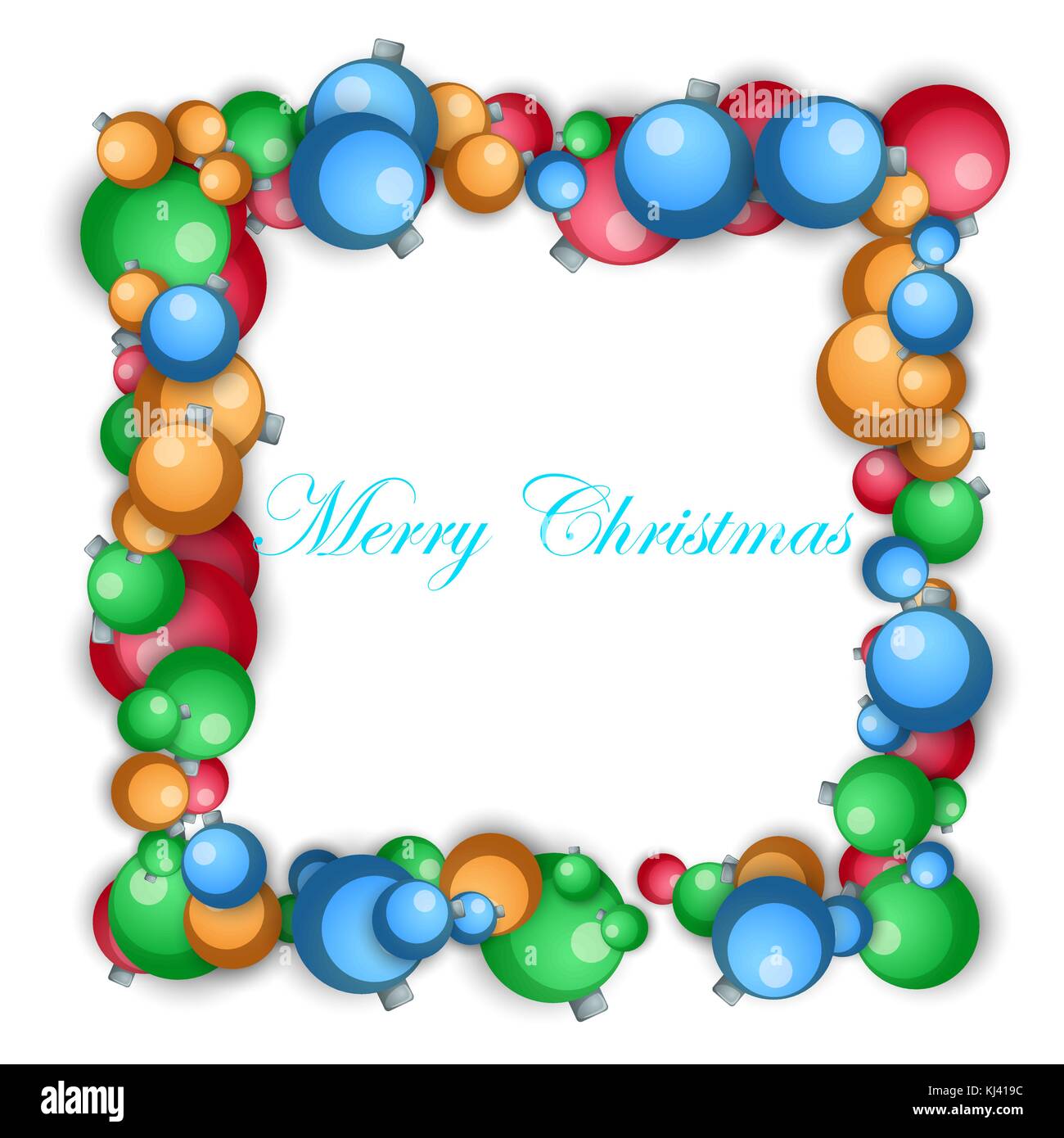 Nuovo anno s telaio a sfera- illustrazione vettoriale. Illustrazione Vettoriale