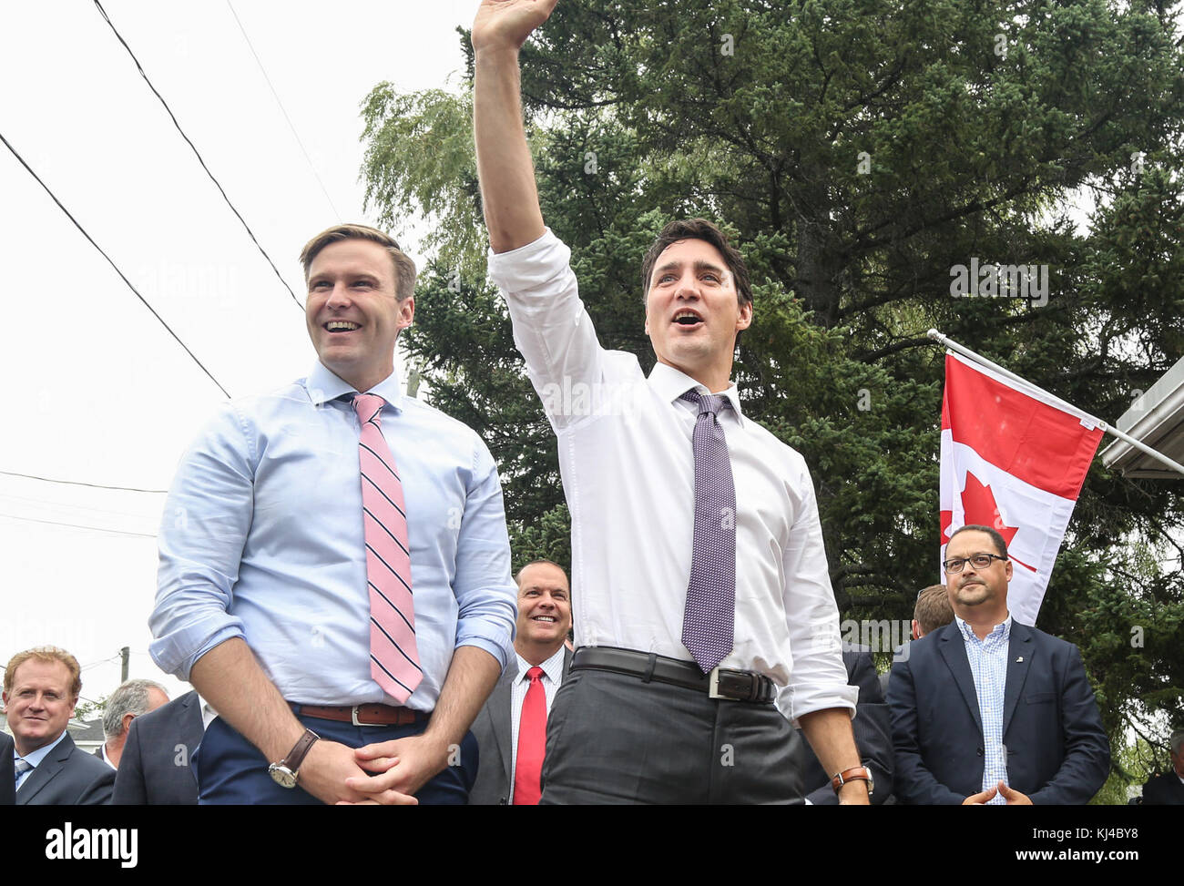 Brian Gallant e Justin Trudeau Foto Stock