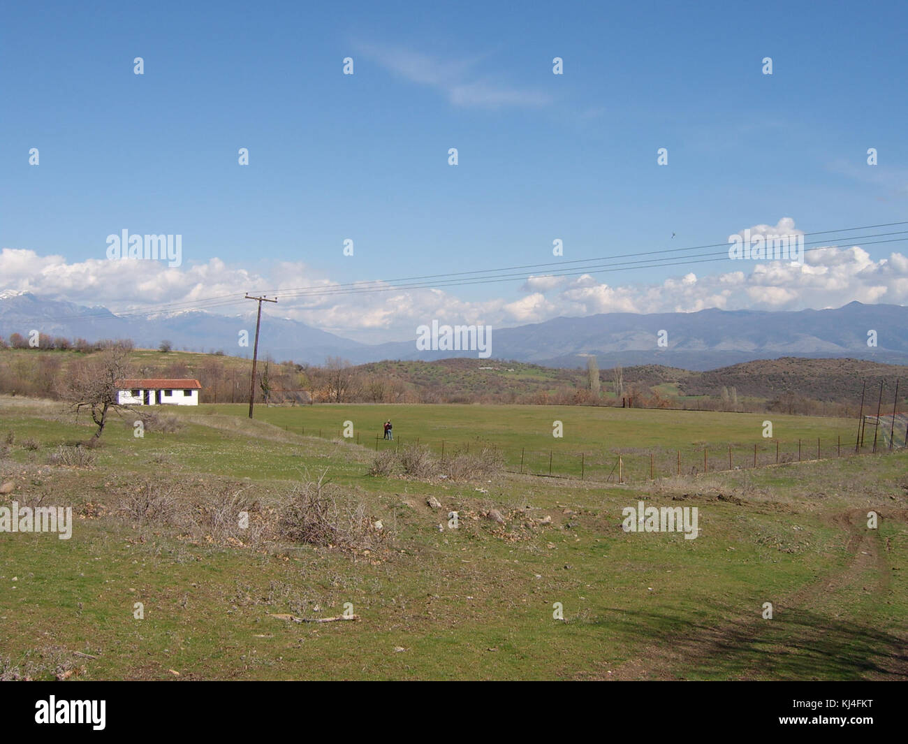 Sotira Pella campo di calcio Foto Stock