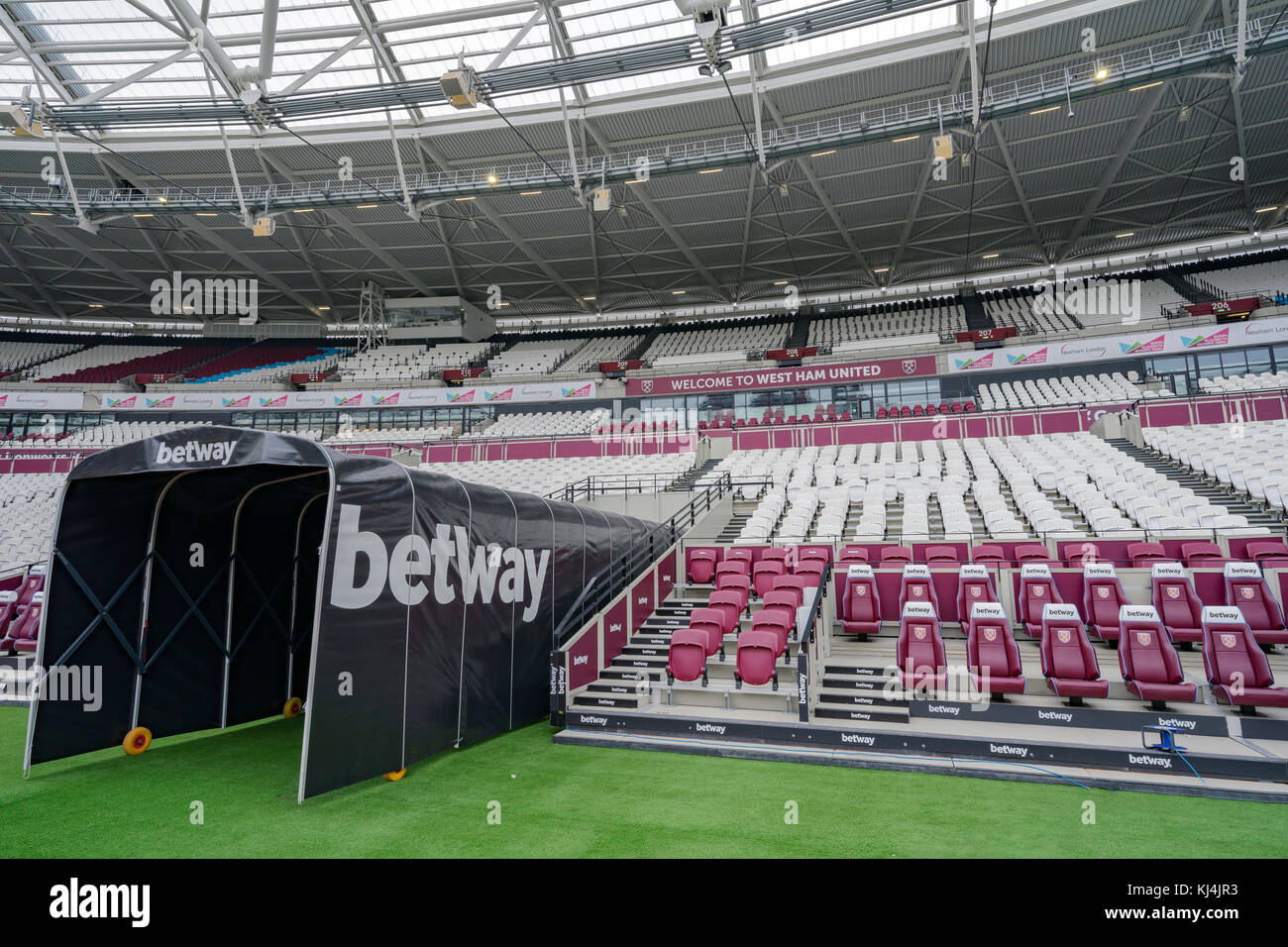Il London Stadium, sede del West Ham United e dell'atletica britannica Foto Stock