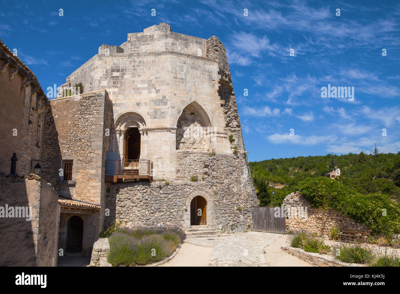 Castello di Simiane la Rotonde, Provenza, Francia Foto Stock