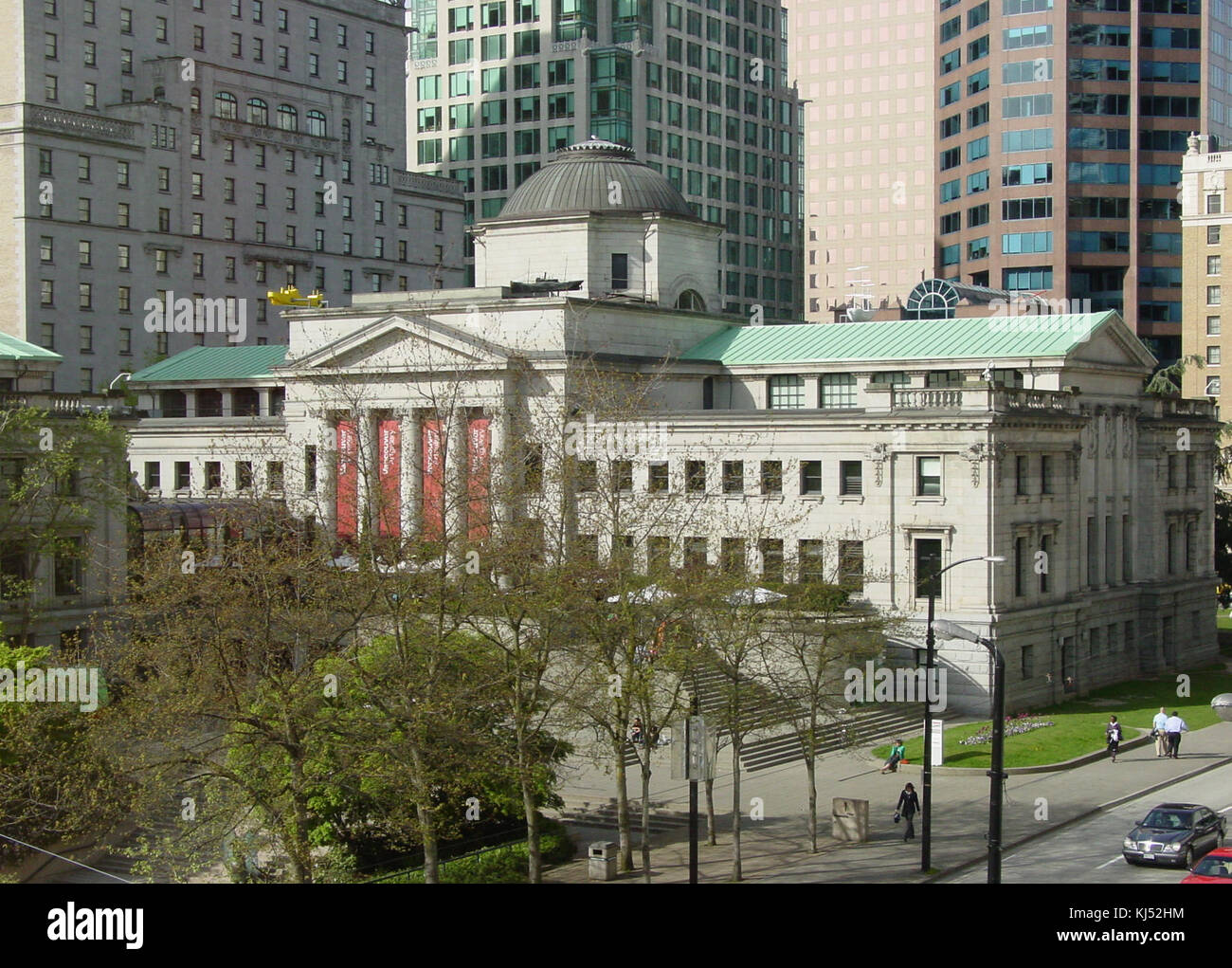 Galleria d'Arte di Vancouver Robson Square dal terzo piano Foto Stock