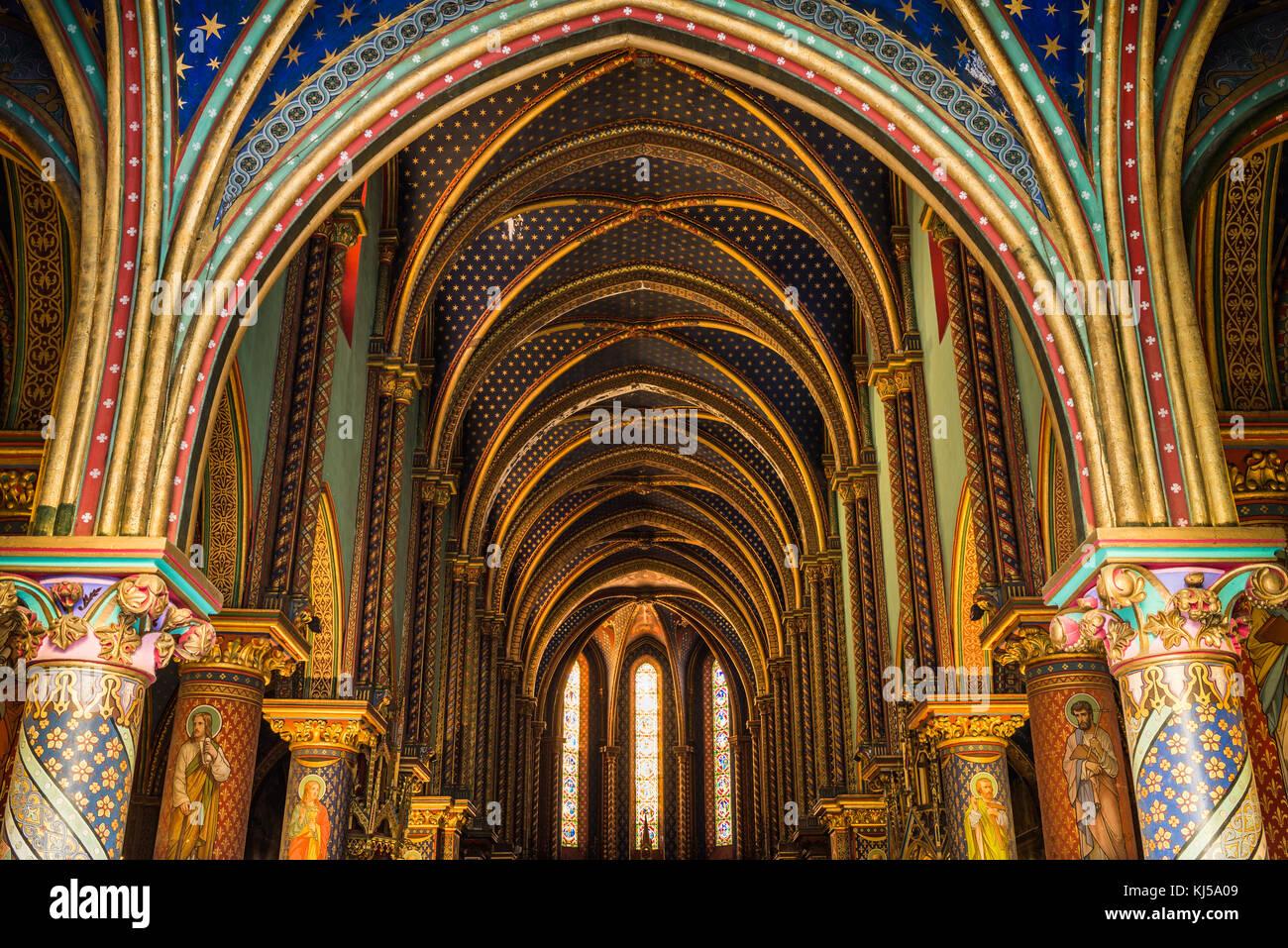 Abbazia di Saint Michel de Frigolet, La montagnette, Bouches-du-Rhône, Provence-Alpes-Côte d'Azur, in Francia meridionale, in Francia, in Europa. Foto Stock