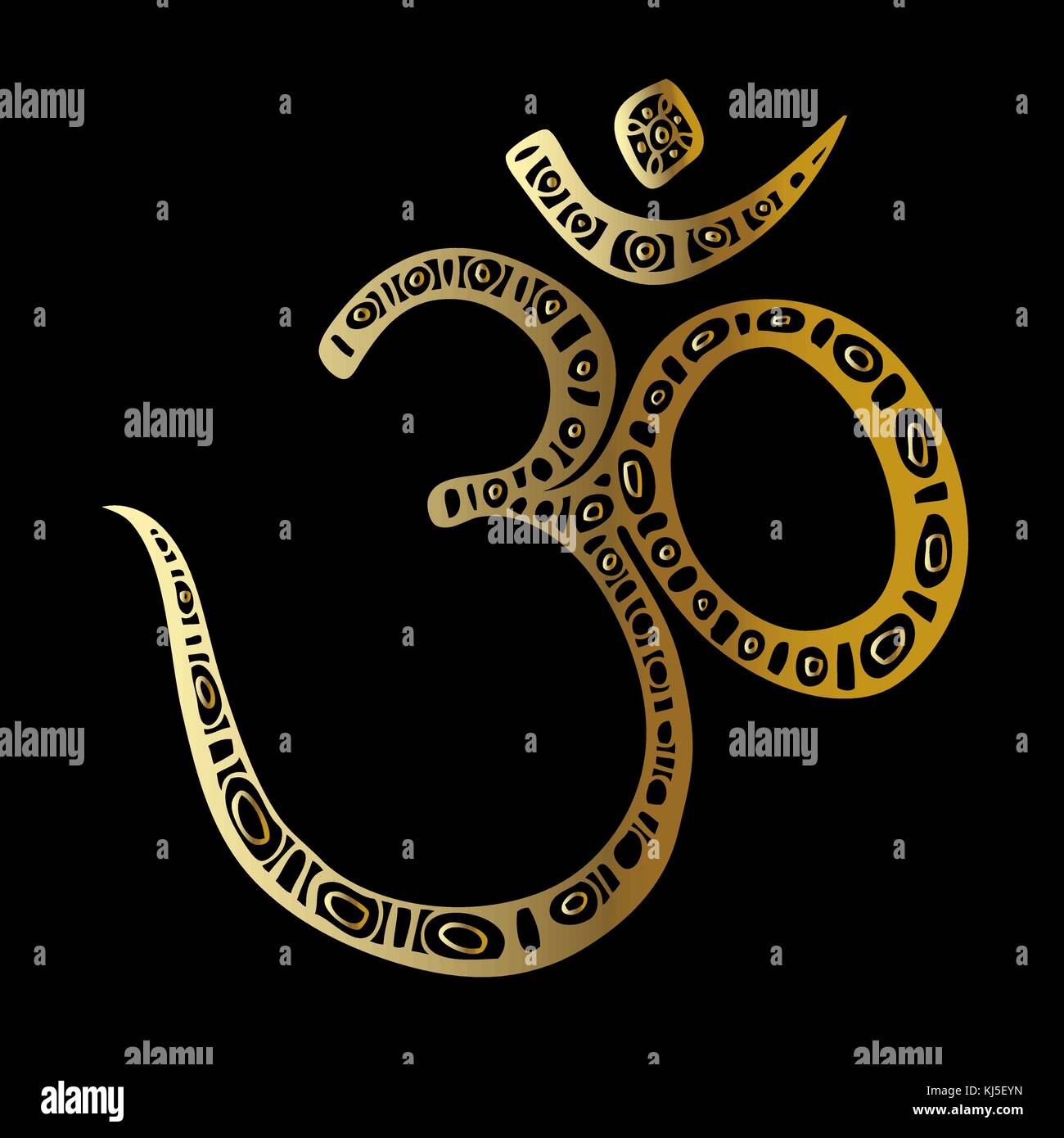 Om simbolo. aum, ohm. Illustrazione Vettoriale