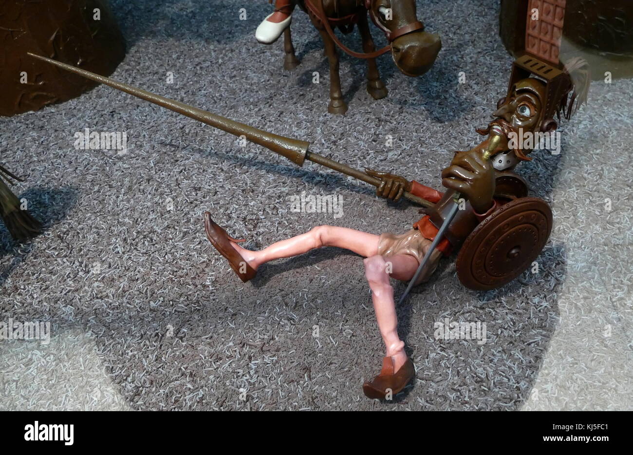 Don Chisciotte realizzato dal cioccolato. 2017. Don Chisciotte è un romanzo spagnolo di Miguel de Cervantes, pubblicato in due volumi, nel 1605 e 1615 spagnolo durante il Golden Age e tutta la letteratura spagnola canon Foto Stock