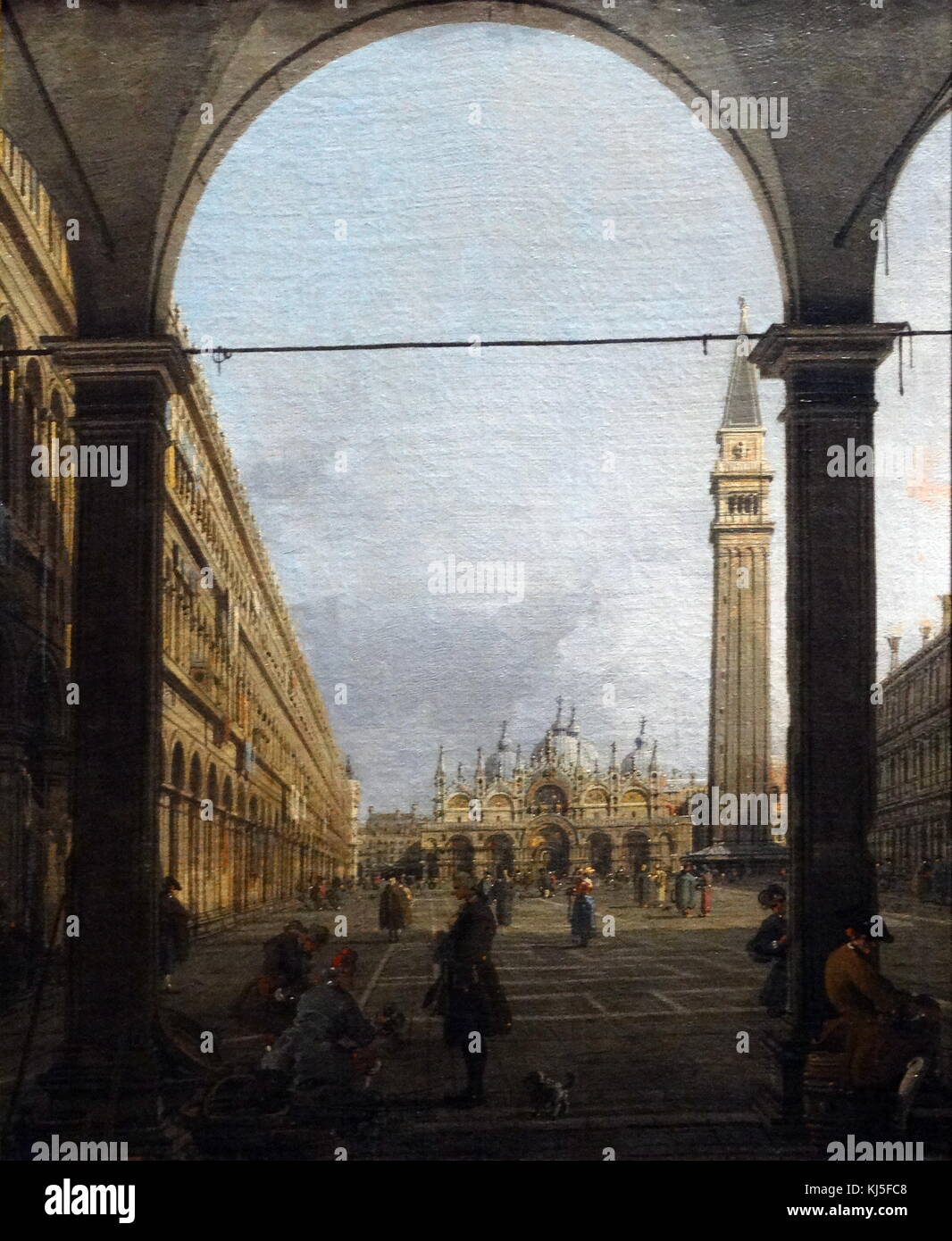 Pittura intitolata 'Venezia: Piazza San Marco da Canaletto (1697-1768) un pittore italiano. Datata xviii secolo Foto Stock