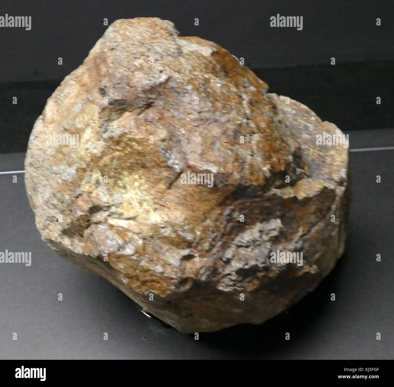 Lava basaltica frammento. Lava basaltica eruttati fluisce principalmente da vulcani a scudo, sistemi di fessura, coni di scorie e conetti eruttivi. Fluido di questi flussi di lava può essere suddiviso in due fine-stati tipi strutturali, principalmente sulla base della natura del flusso di lava le superfici Foto Stock