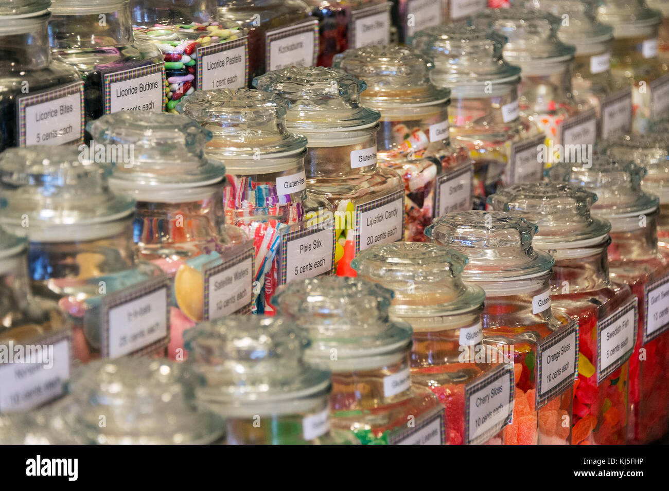 Penny candy visualizzare al paese store, Vermont, USA Foto Stock