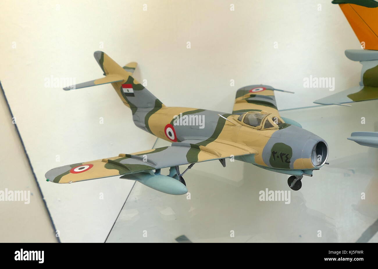 Modello di un MiG 17 (affresco) utilizzato dalla Egyptian Air Force durante la guerra dei sei giorni 1967. In data xx secolo Foto Stock