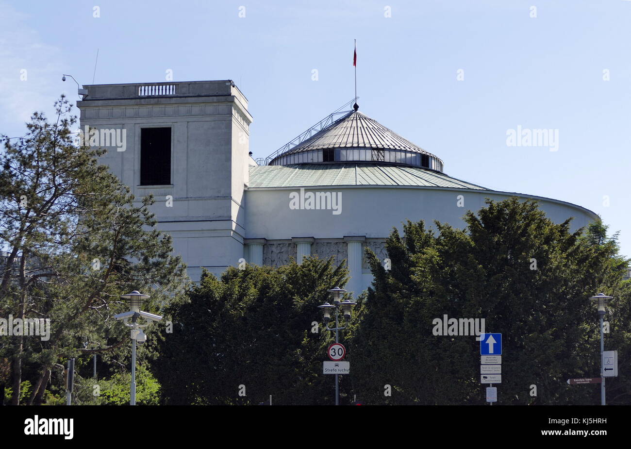 Il parlamento della Polonia ha una casa superiore, il Senato e la camera bassa, Sejm. Entrambe le case sono alloggiati dal Sejm complesso in Varsavia. Foto Stock